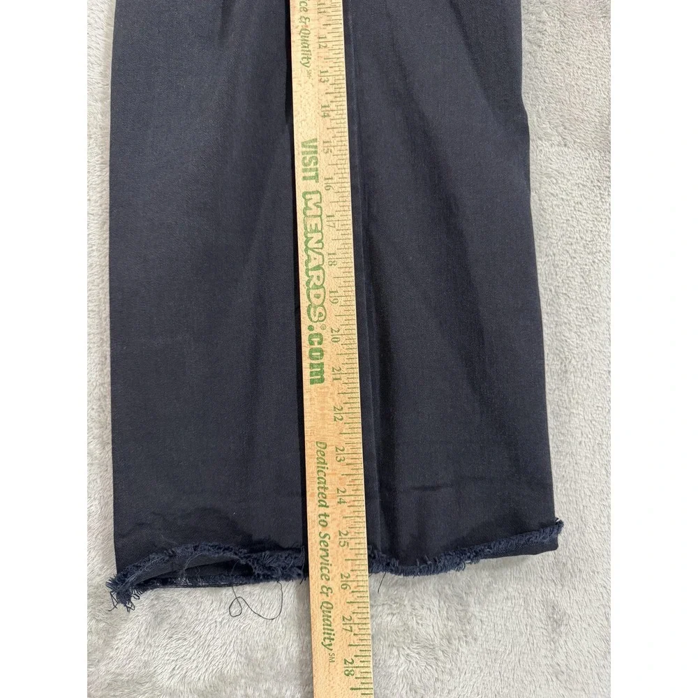 NYDJ Jeans Womens 20W‎ Black Lift Tuck Technology Wide Leg Button Fly Cropped